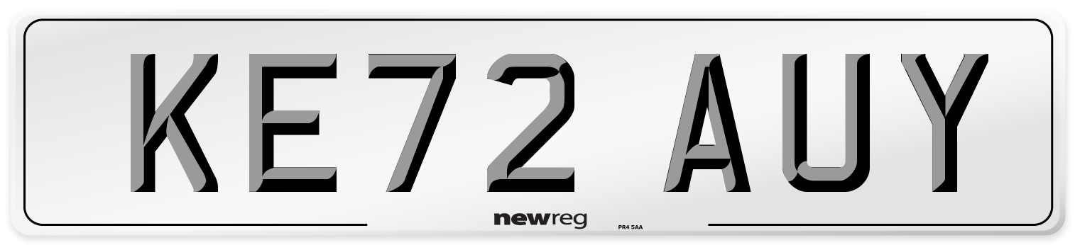 KE72 AUY Number Plate from New Reg